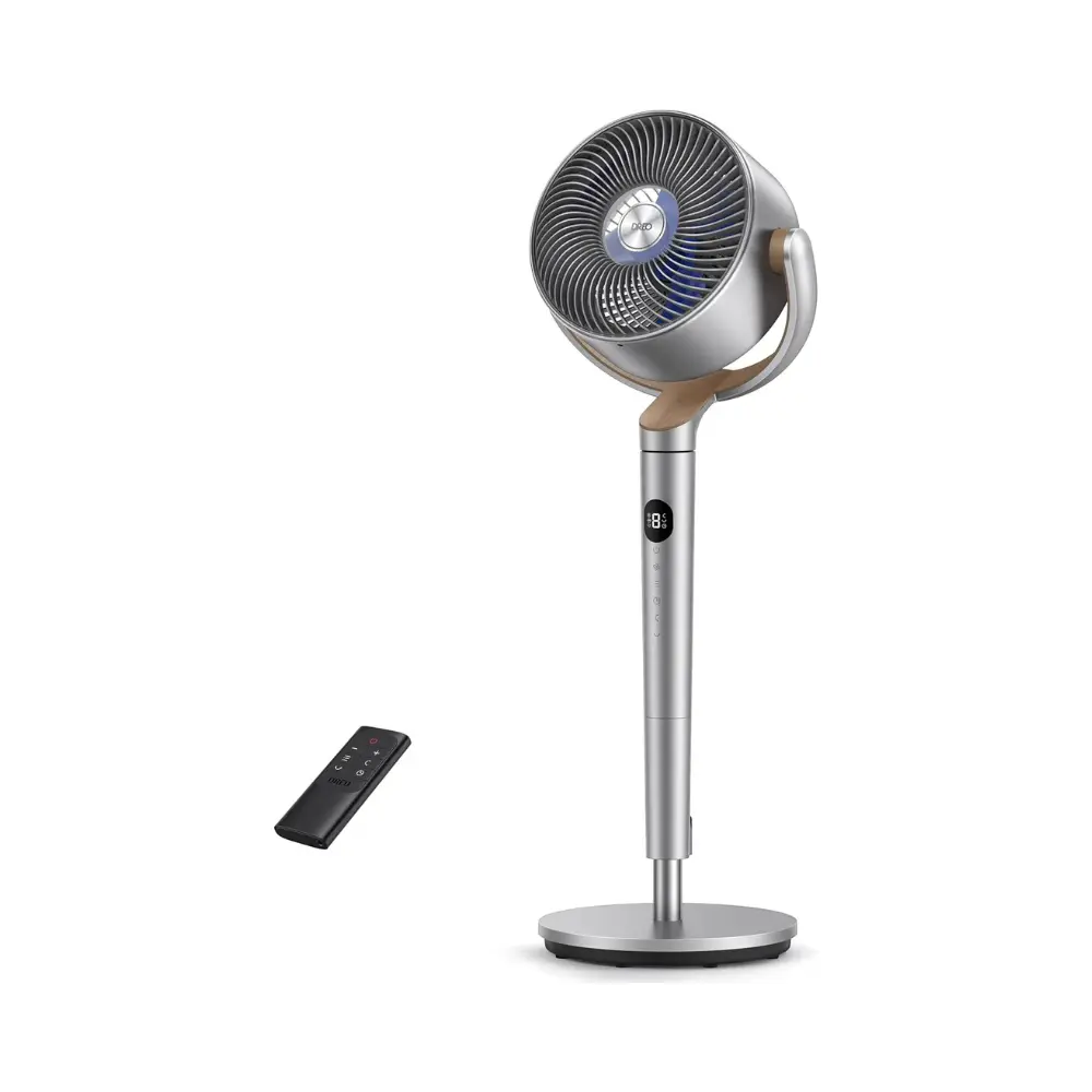 Ventilador DREO — ventilador de piso gris — imagen 1